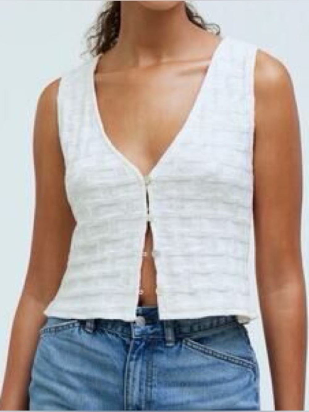 Madewell Basket Weave Cropped Vest